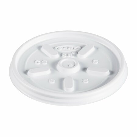 Dart Plastic Lids, for 8oz Hot/Cold Foam Cups, Vented, PK1000 PK 8JL